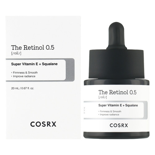 سرم روغنی رتینول ۰.۵ درصد کوزارکس ضد چین و چروک و آکنه COSRX The Retinol .۵ Oil rom